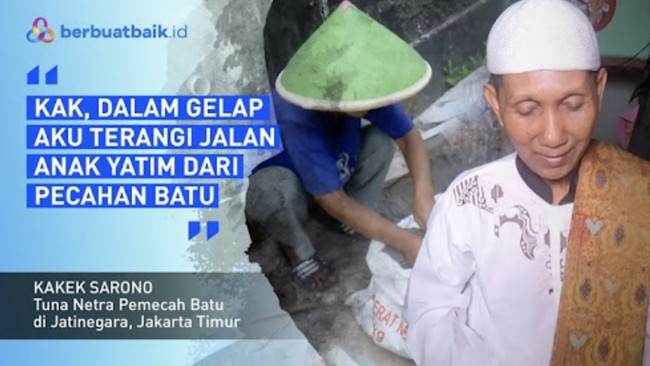Donasi untuk Kakek Tuna Netra Hidupi Anak Yatim Piatu via Berbuatbaik